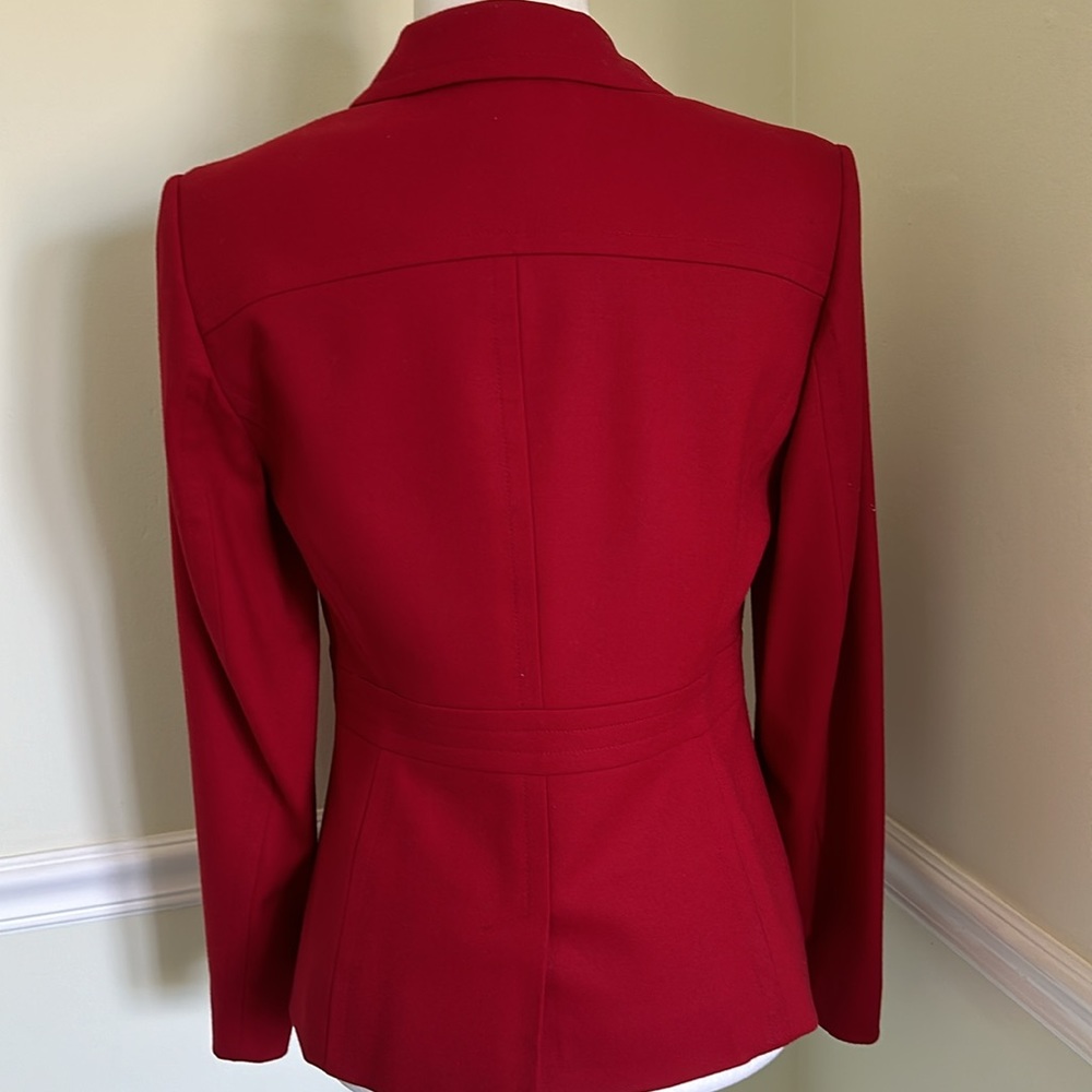 TALBOTS Red Fitted Wool Jacket - Picture 4 of 6